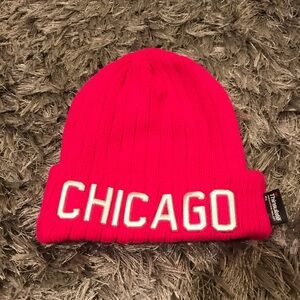 Pink Chicago beanie